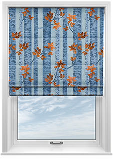 Birch Tree Velvet, Autumn - Roman Blind